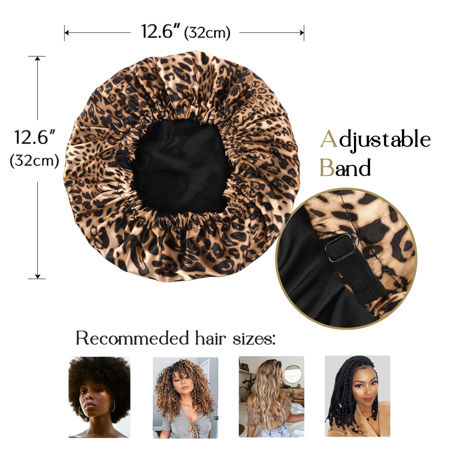 YANIBEST double-layer satin bonnet with reversible colors protects hair and bedding