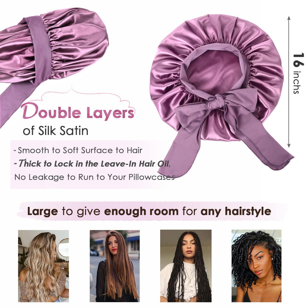 YANIBEST double-layer silk bonnet provides extra protection for curls