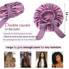 YANIBEST double-layer silk bonnet provides extra protection for curls