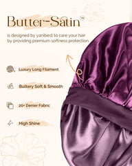 Yanibest double-layer silk bonnet interior shows reversible design for stain-free nights