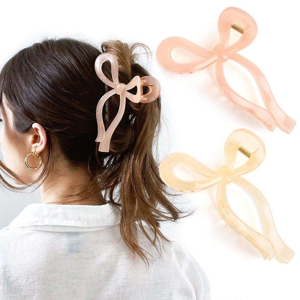 Yanibest elegant bow hair claw clip closeup showing secure all-day styling