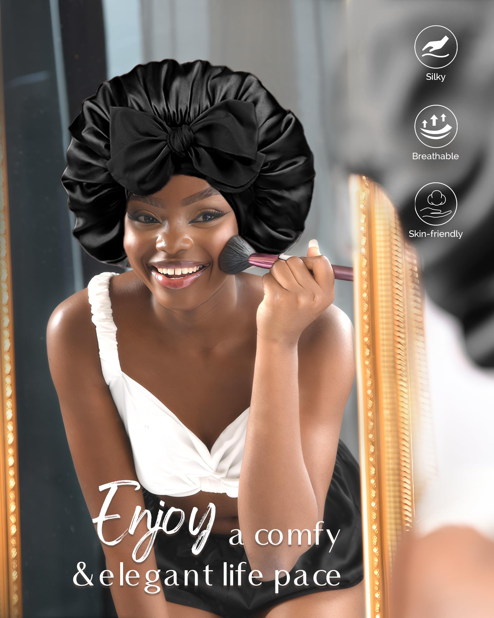 YANIBEST gift-packaged satin bonnet makes a thoughtful self-care gift