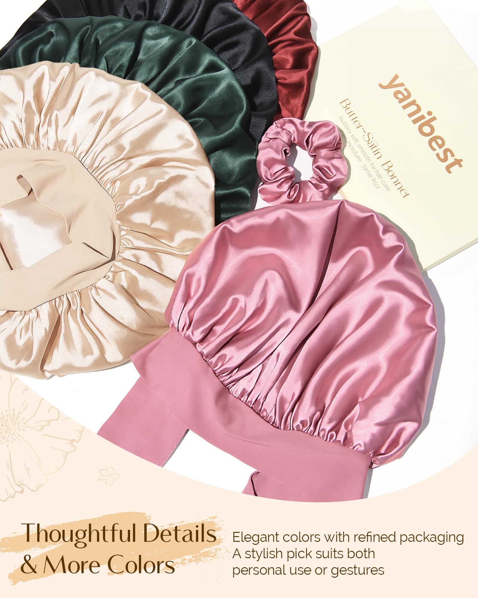YANIBEST silk bonnet emphasizes hair protection and shine maintenance in daily routines