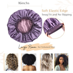 YANIBEST hair-protection satin bonnet reduces friction and knotting for curls.