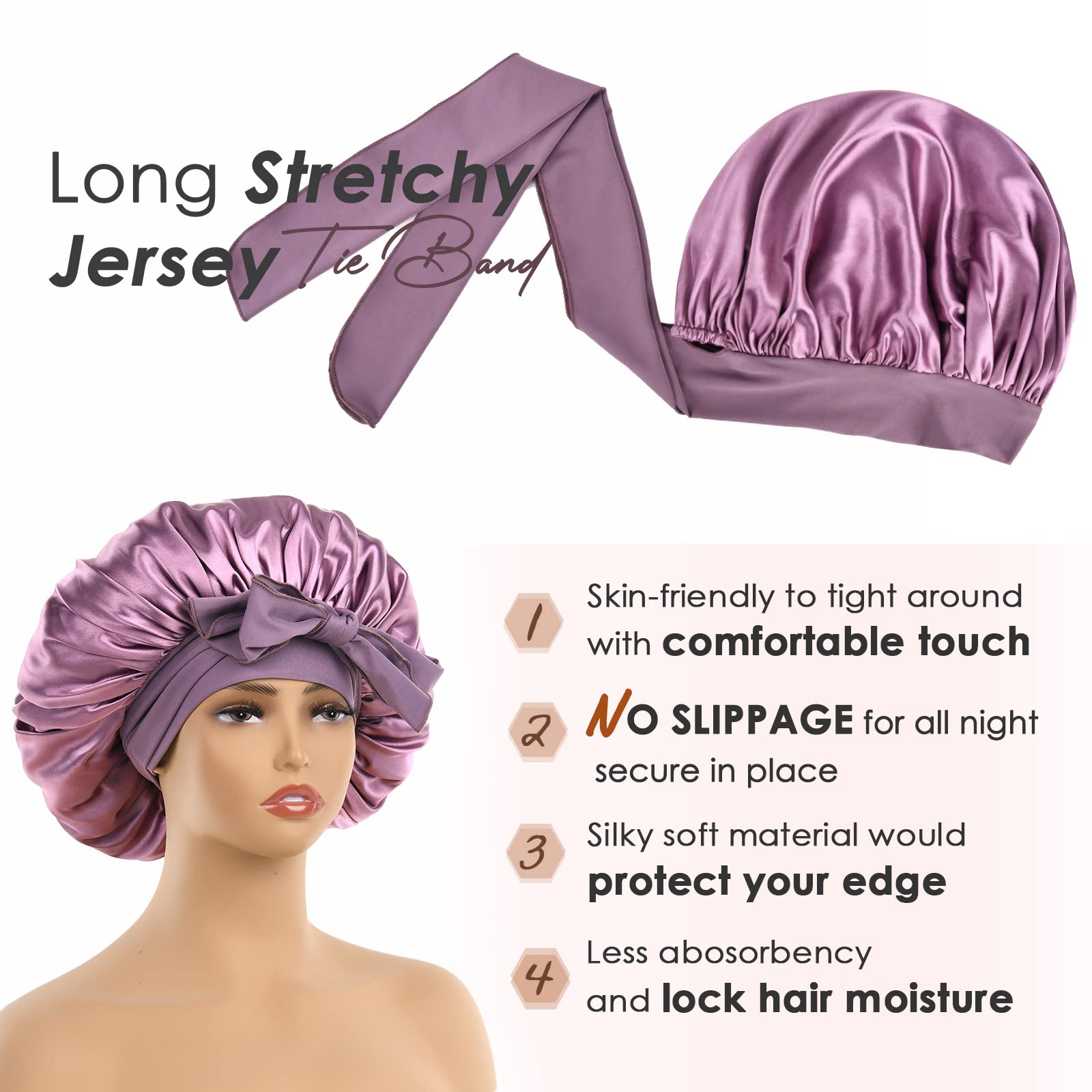 YANIBEST multi-use bonnet suitable for sleep, workouts or yoga with secure hold