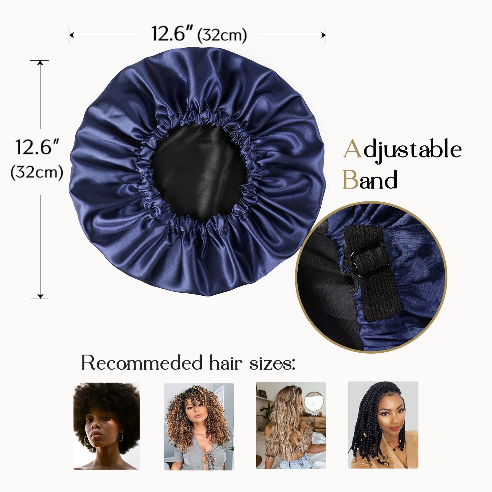 YANIBEST satin bonnet simplifies night routines by collecting hair during face care.