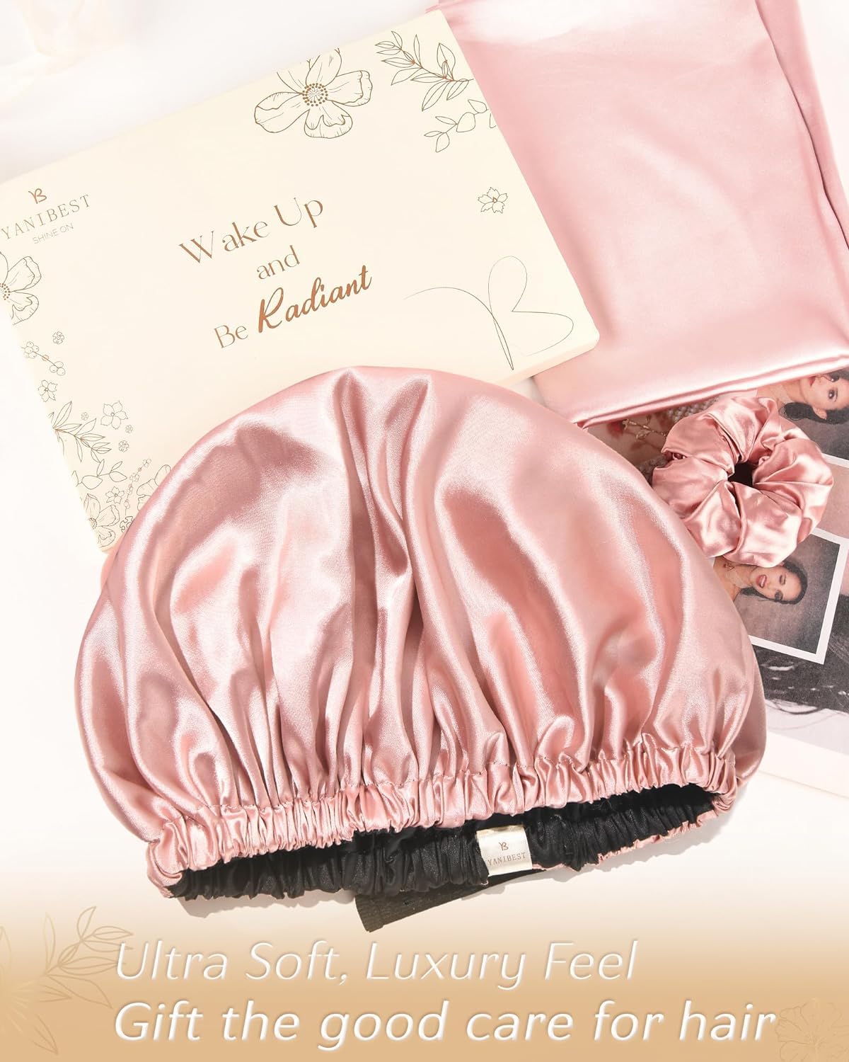 YANIBEST one-size-fits-all satin bonnet shows versatile fit for hair types