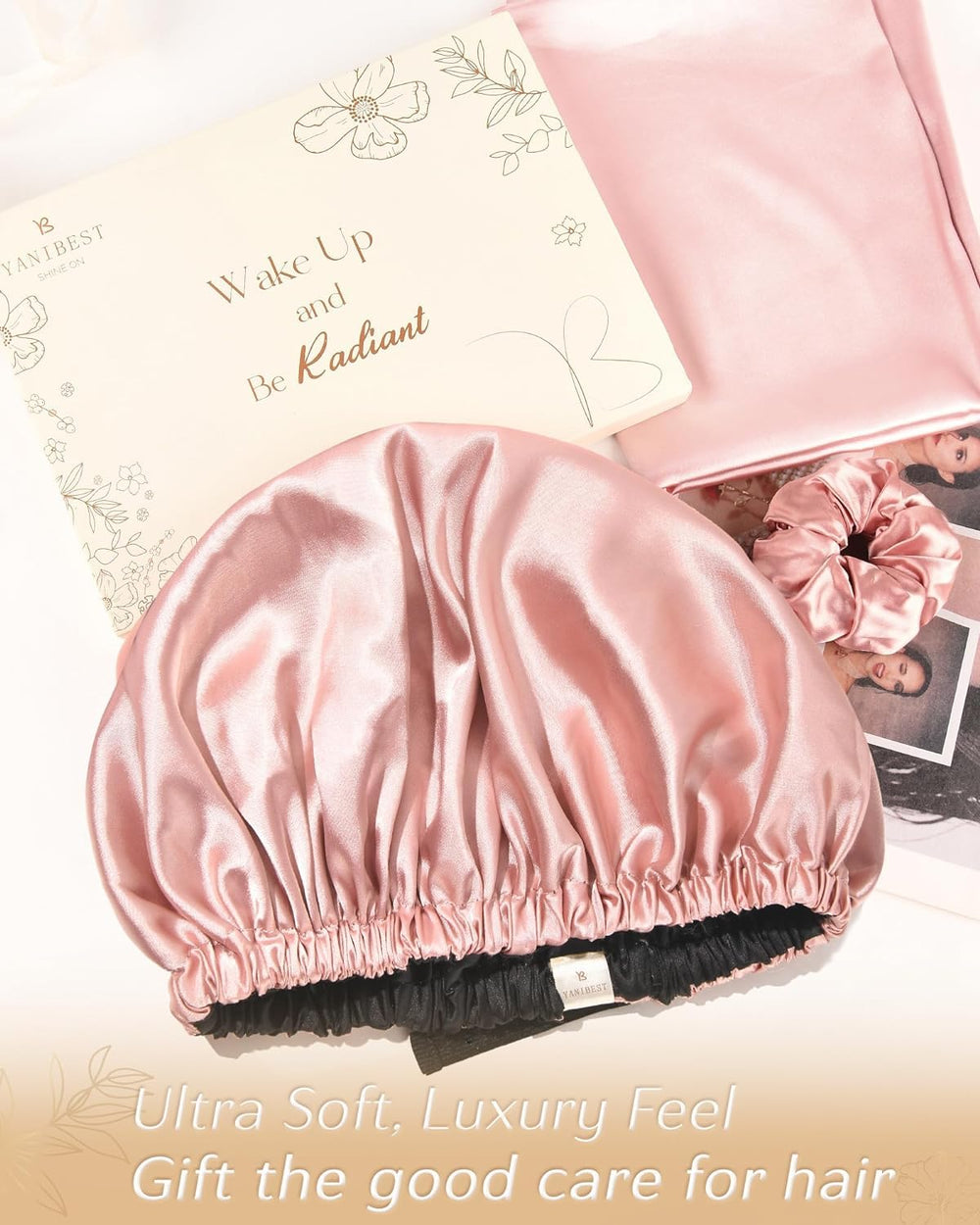 YANIBEST one-size-fits-all satin bonnet shows versatile fit for hair types
