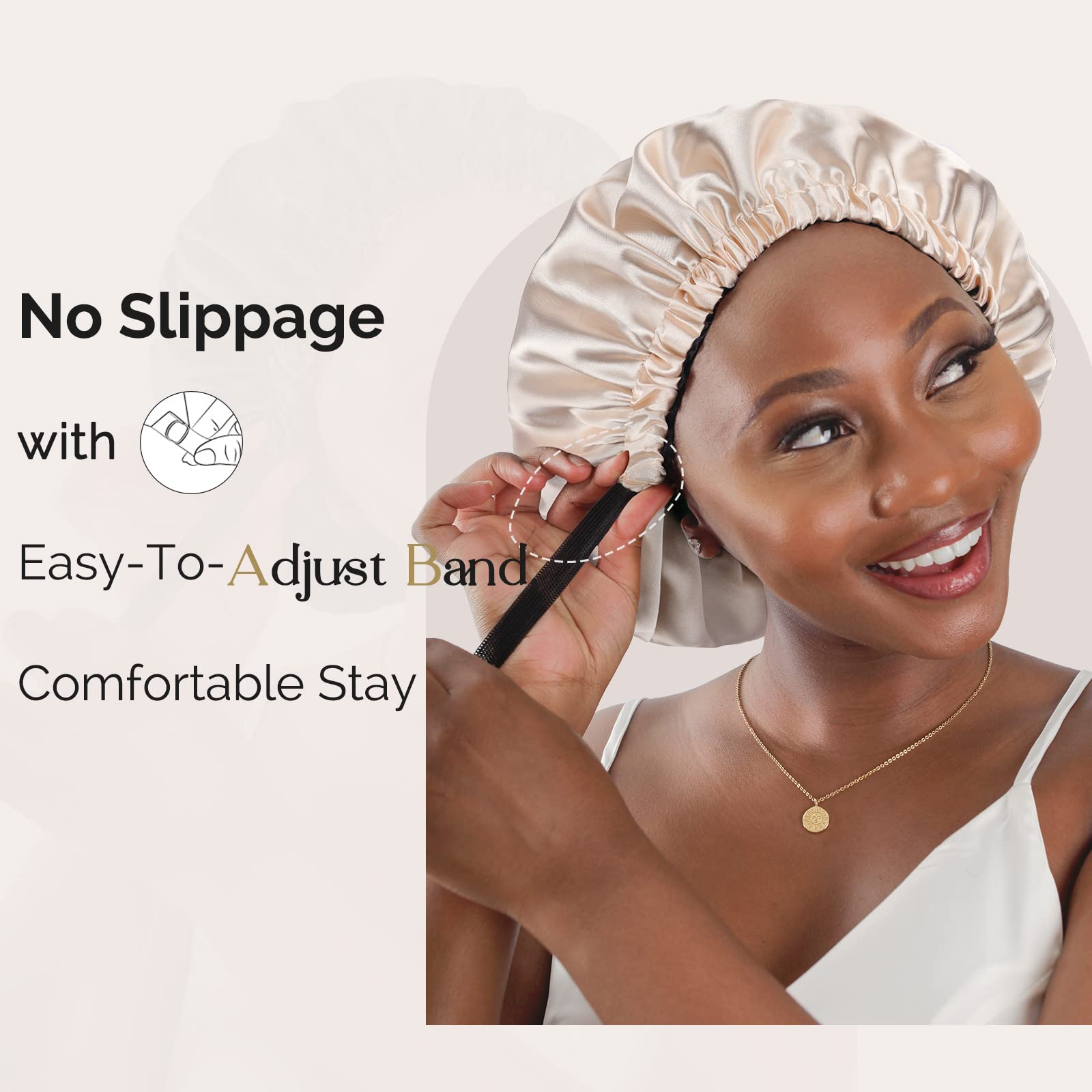 YANIBEST overnight-hair-protection bonnet helps keep curls intact and minimizes frizz.