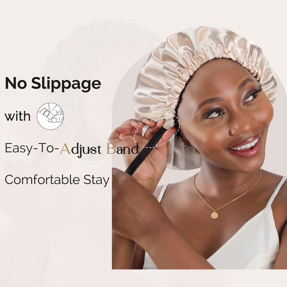 YANIBEST overnight-hair-protection bonnet helps keep curls intact and minimizes frizz.
