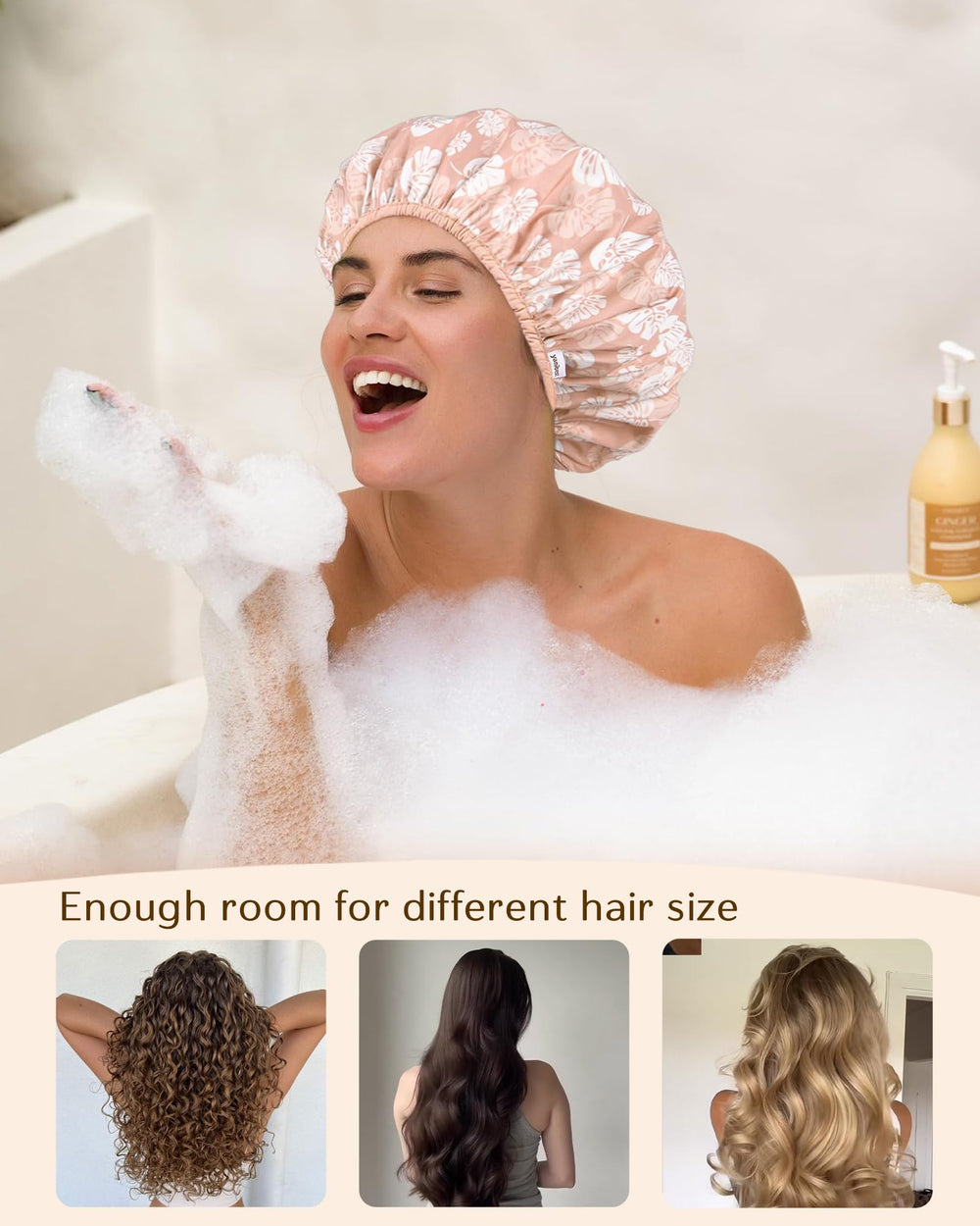 Yanibest reusable shower cap durable and keeps pillowcase clean