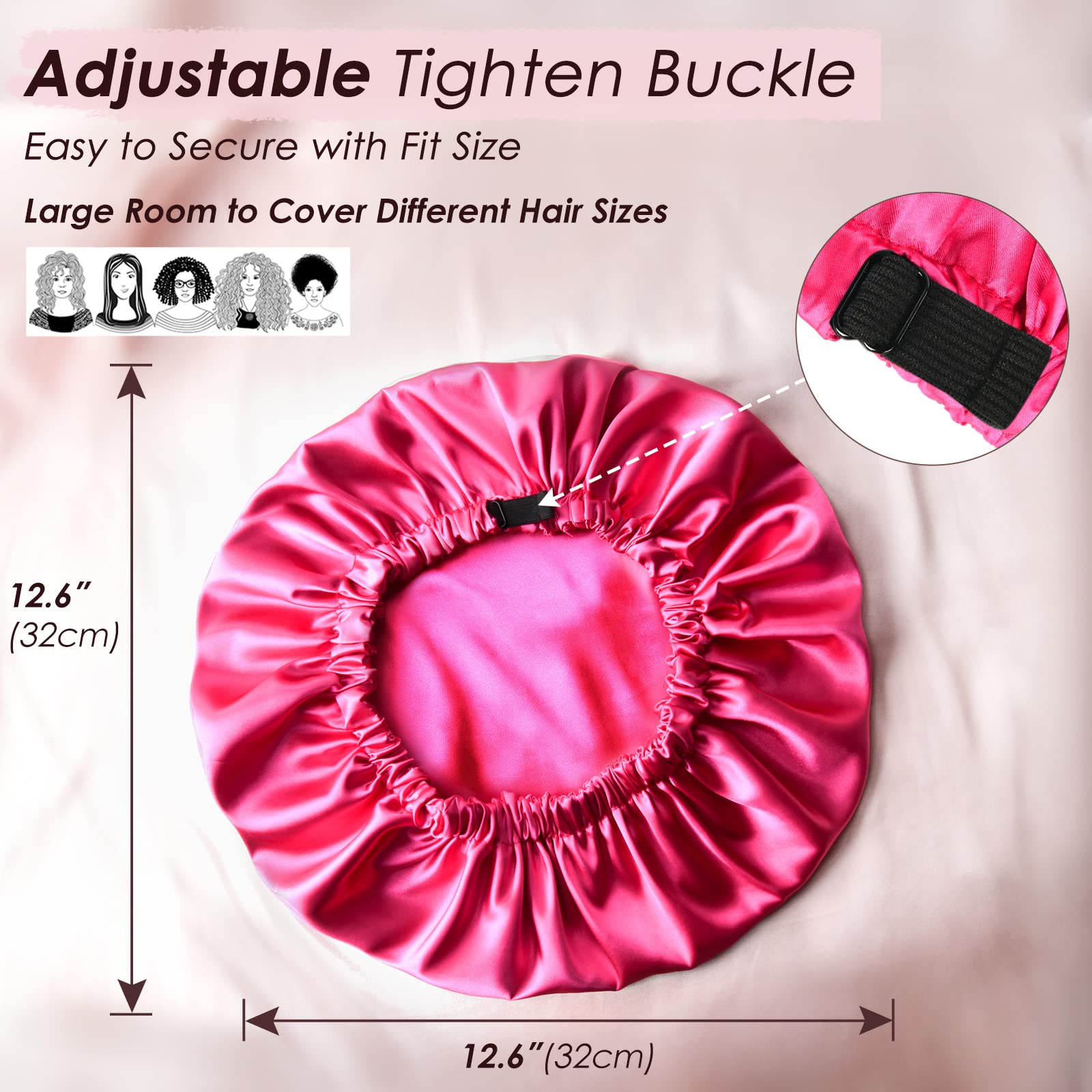 YANIBEST satin bonnet on bed illustrates gentle overnight protection
