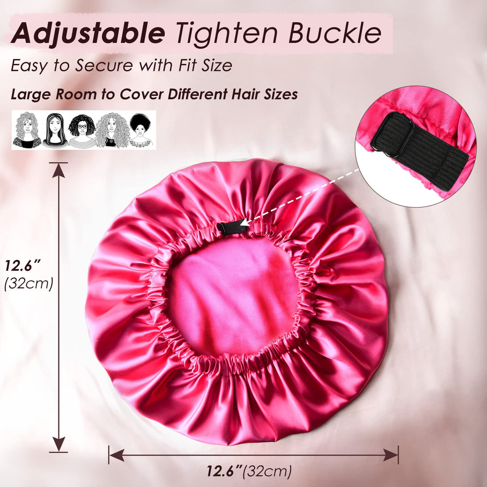 YANIBEST satin bonnet on bed illustrates gentle overnight protection