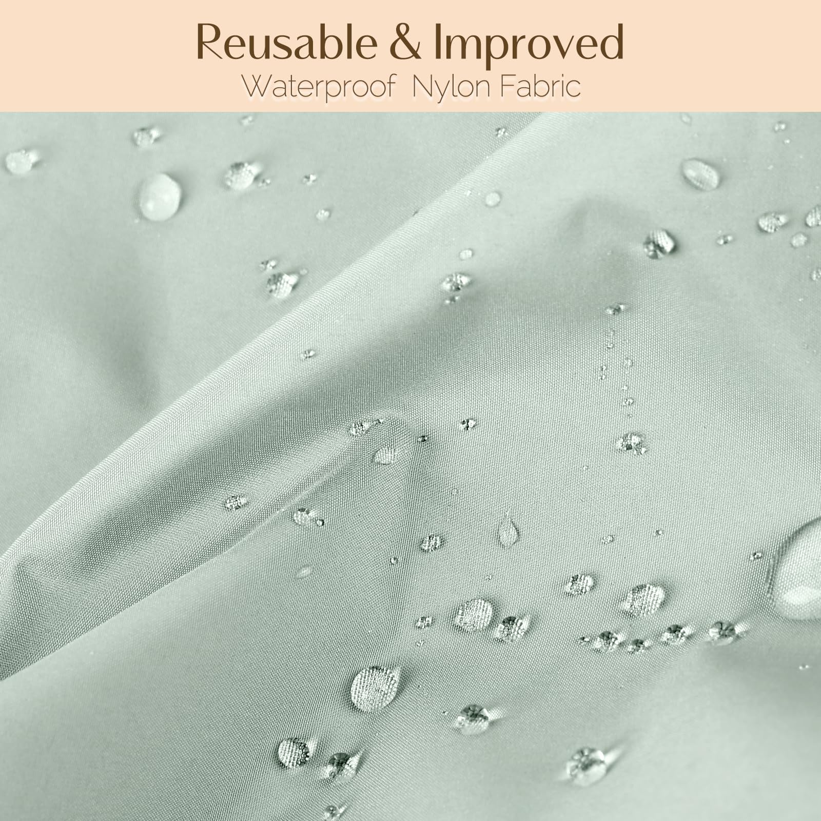 YANIBEST shower cap accommodates long and curly hair with large, flexible fit.