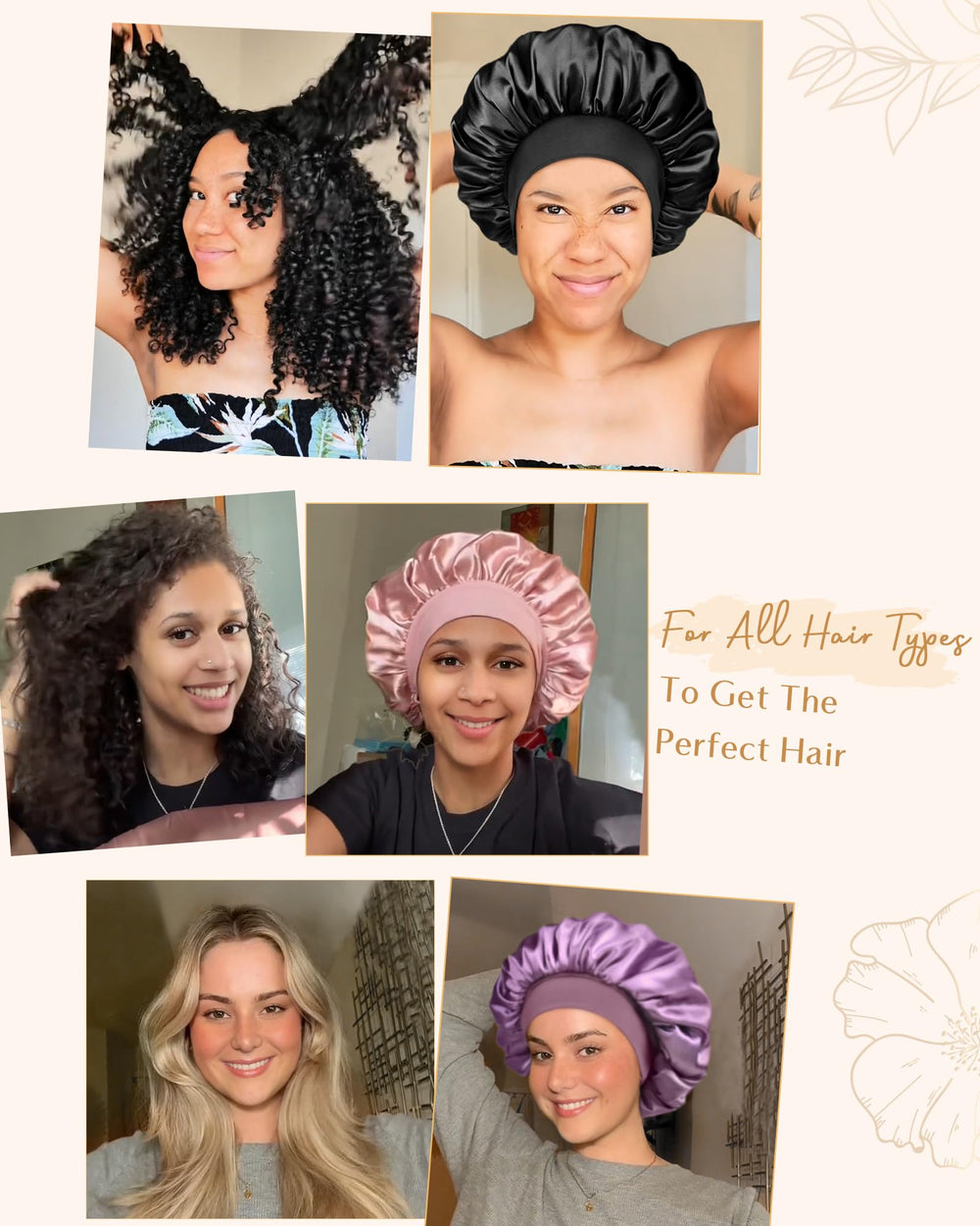 YANIBEST satin bonnet in multiple colors to match home outfits.