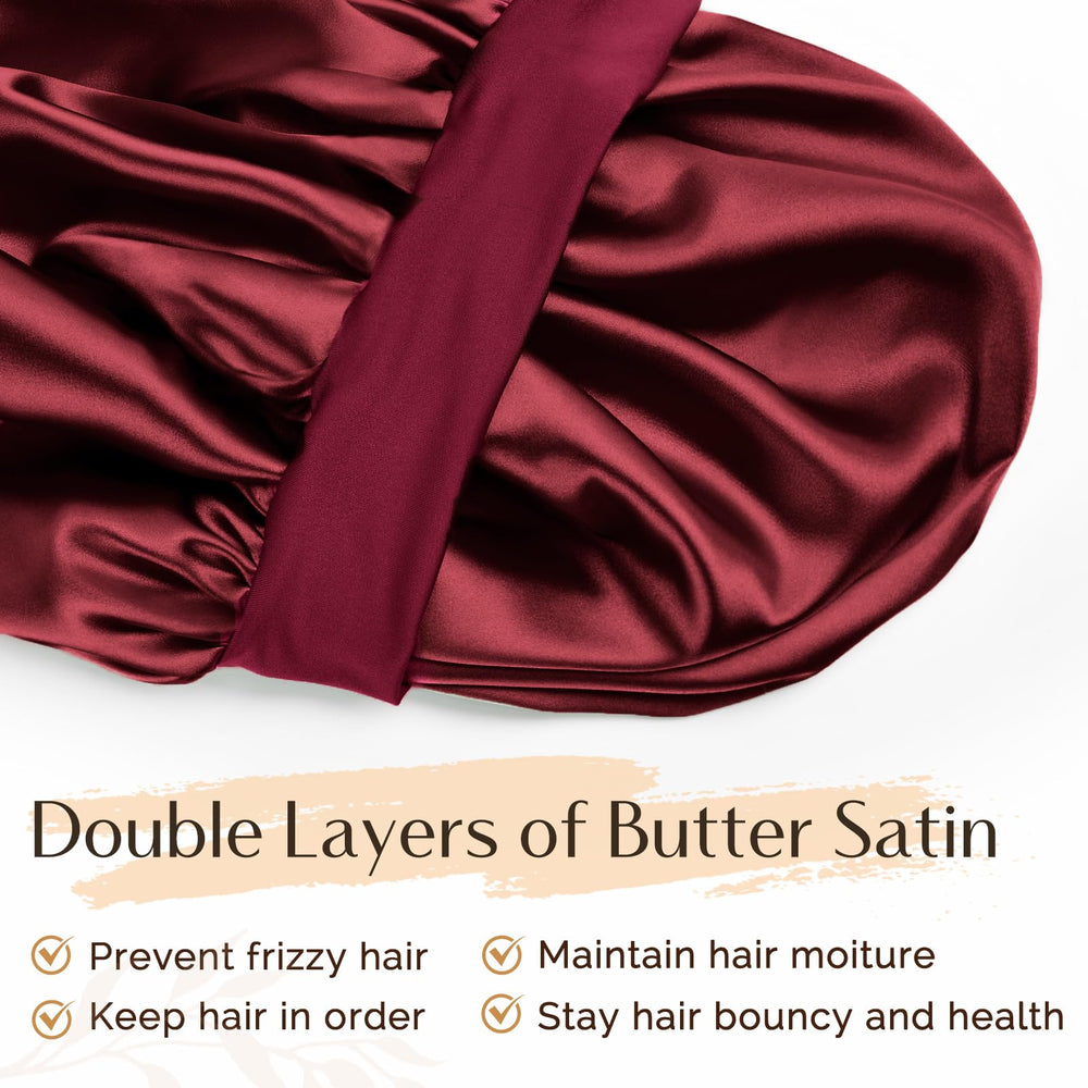 YANIBEST silk bonnet double-layer design offers enhanced hair protection during sleep