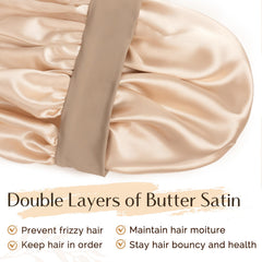 YANIBEST double-layer satin bonnet design provides extra protection during sleep.