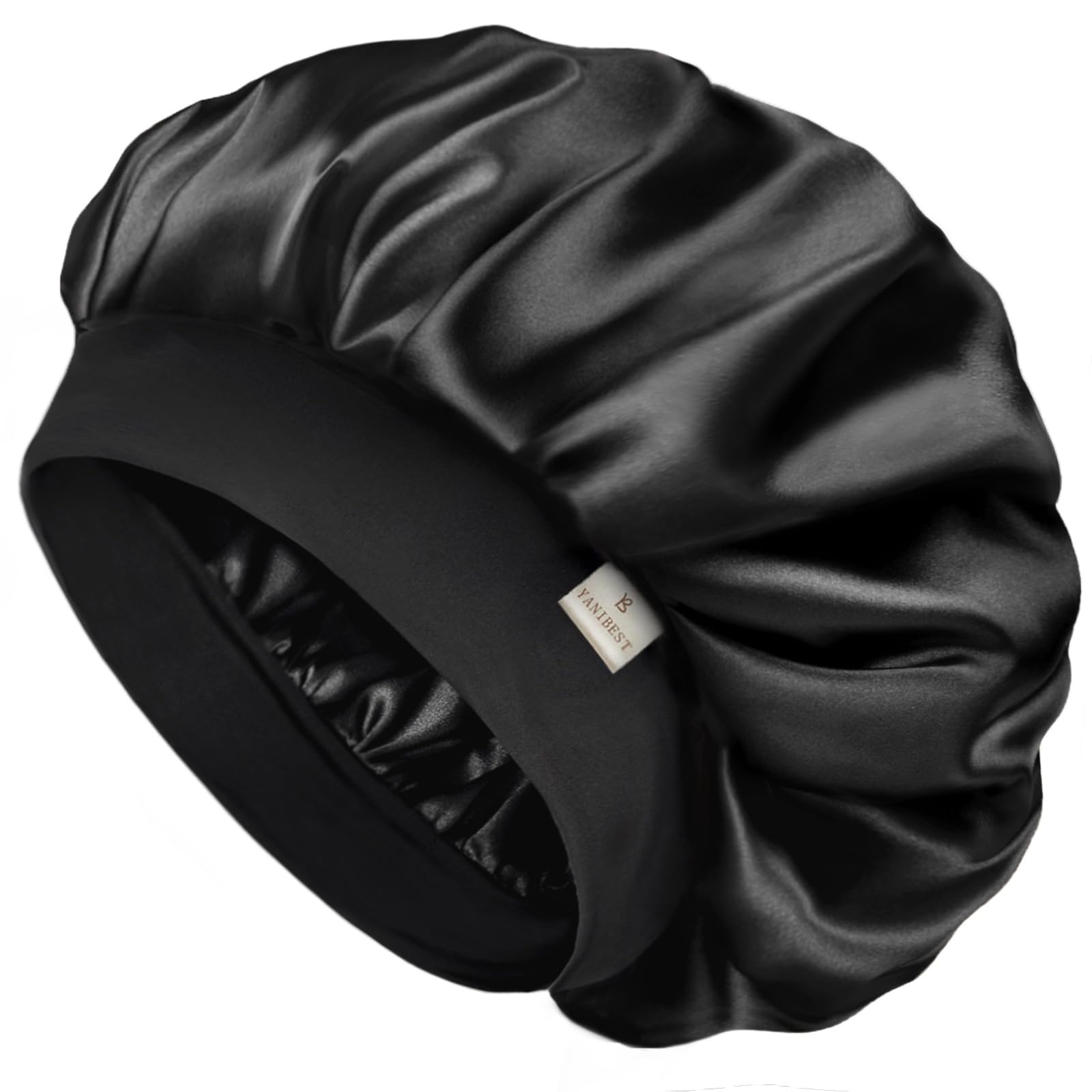 YANIBEST Silk Bonnet double-layer packaging highlights premium comfort for all-night wear.