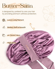 YANIBEST silk bonnet double-layer satin lining reduces friction and tangling.