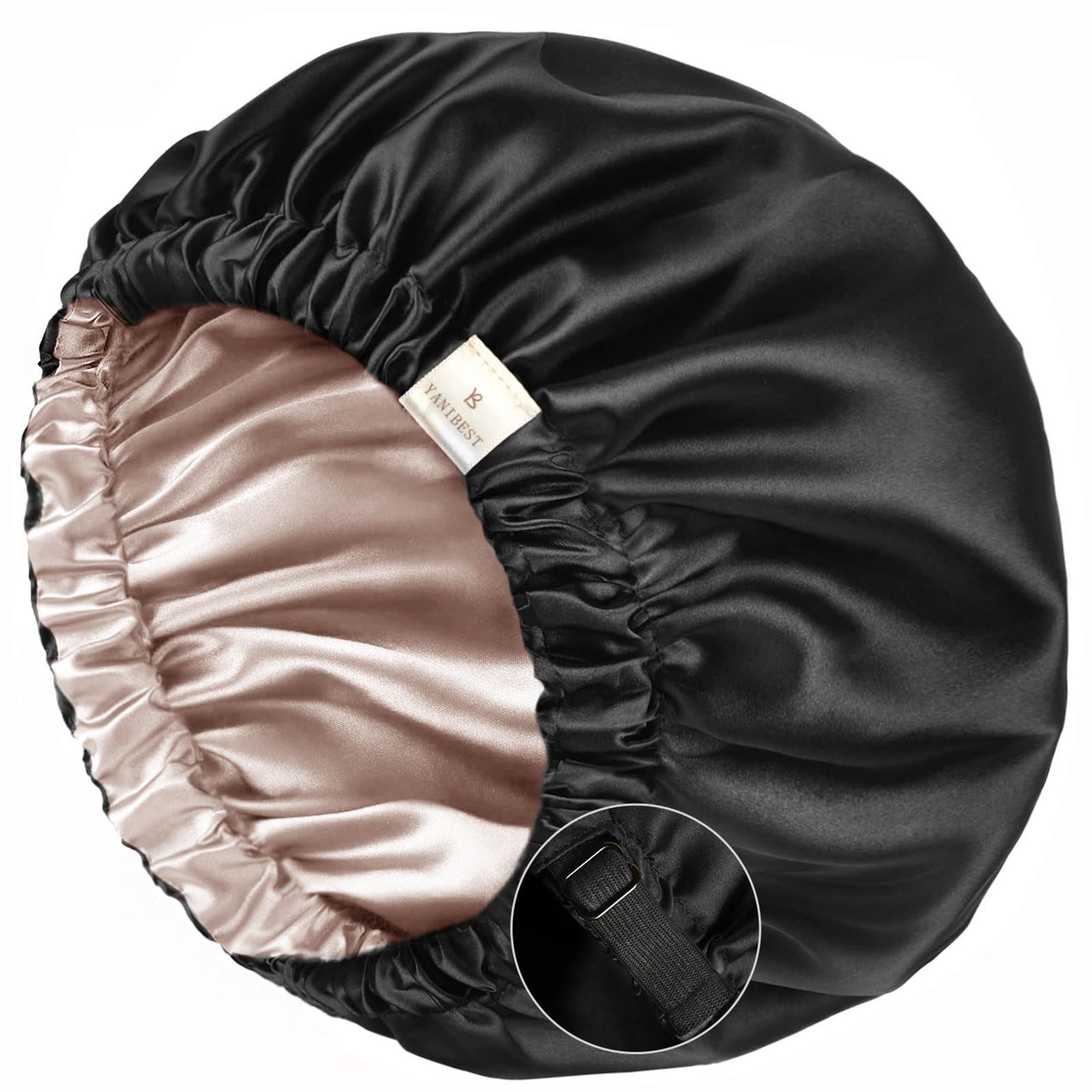 YANIBEST silk bonnet for sleeping reduces friction and protects hair overnight.