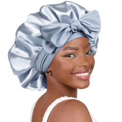 YANIBEST Silk Bonnet front view reduces friction to protect curls overnight