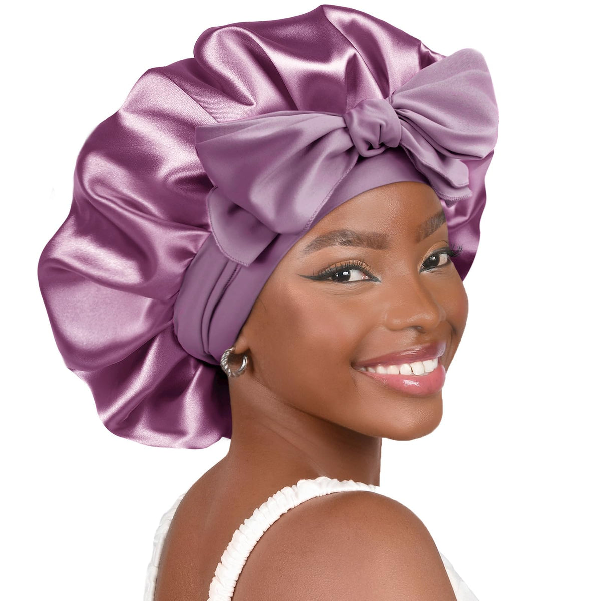 YANIBEST silk bonnet offering overnight comfort with gentle satin feel to protect hair