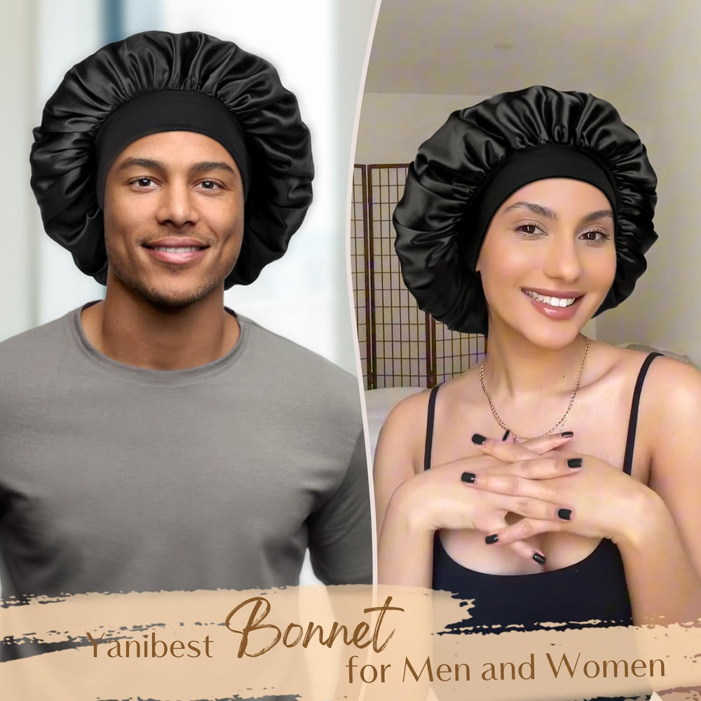 YANIBEST Silk Bonnet soft elastic band provides comfortable, non-slip fit.