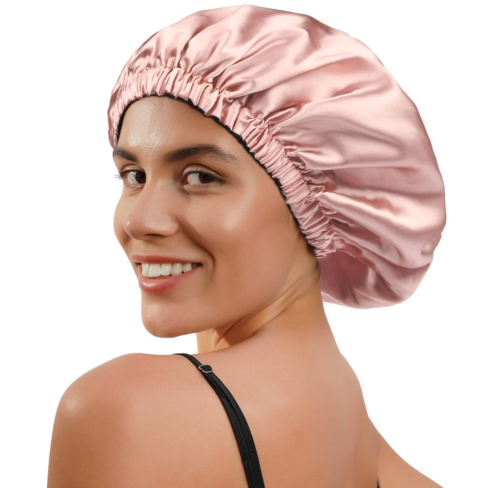 YANIBEST bonnet used during washing or makeup routines for convenience.