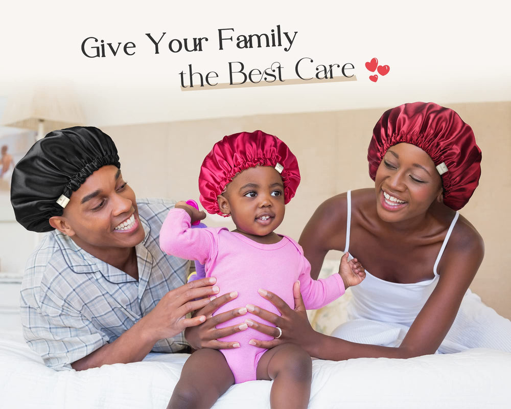 YANIBEST Silk Satin Bonnet suitable for women and men during sleep.
