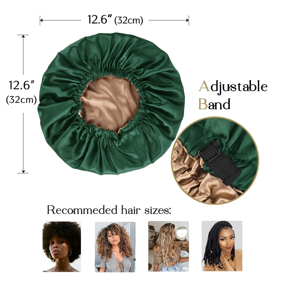 YANIBEST sleep bonnet in use guards hair during skincare and masks.