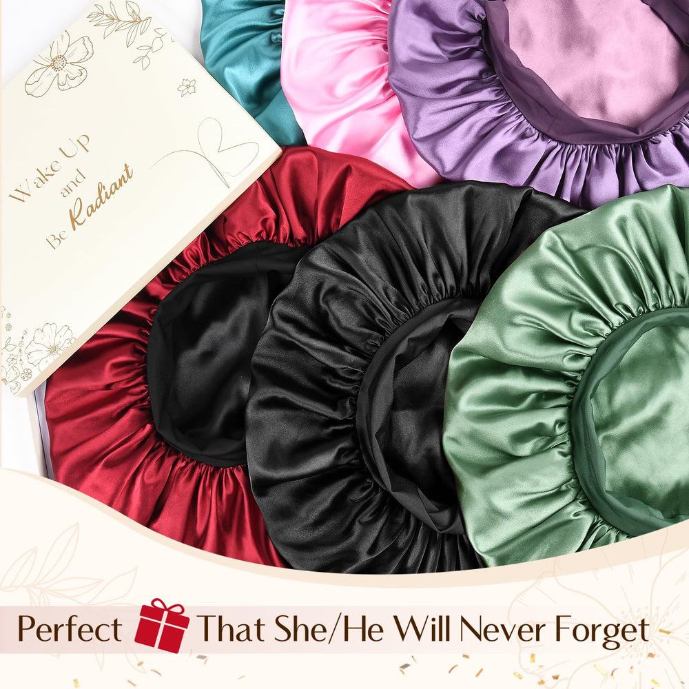 YANIBEST Silk Bonnet versatile-use scene demonstrates wearing during washing or beauty routines.