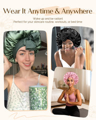 YANIBEST wide tie-band bonnet ensures comfortable, secure fit for various hairstyles