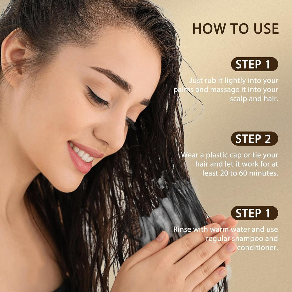 YANKOL Batana oil on shiny hair emphasizes restored glow