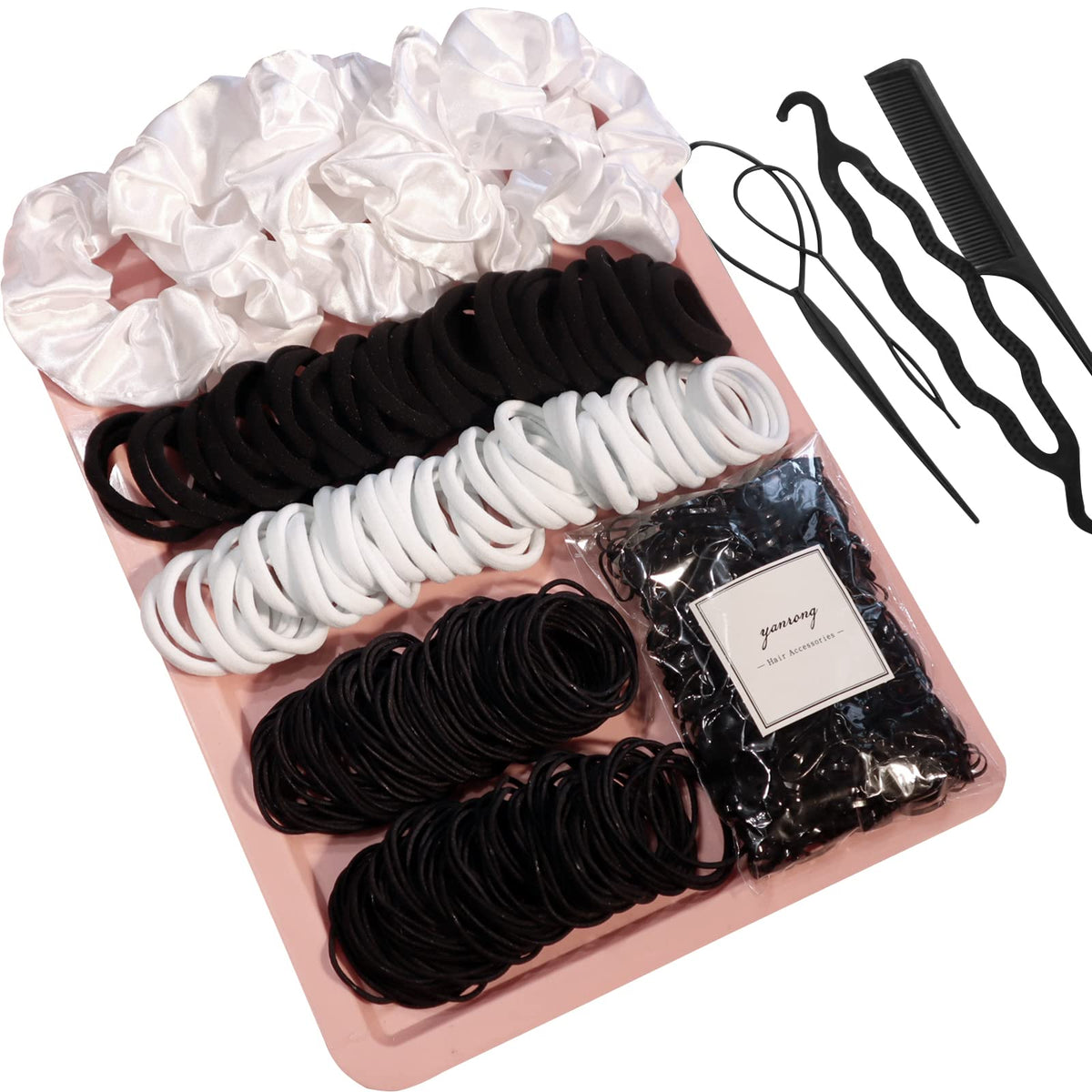 YANRONG 755pcs hair accessories set packaging showcases diverse styling options for daily looks.