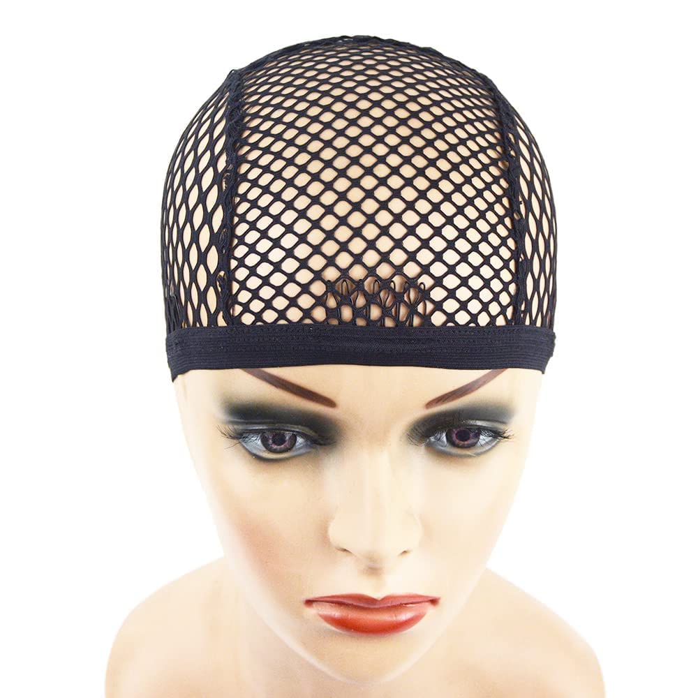 YANTAISIYU four-clip wig cap secures hair during styling and braiding.