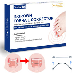 Yanxifei nitinol ingrown toenail corrector set shown for at-home treatment relief