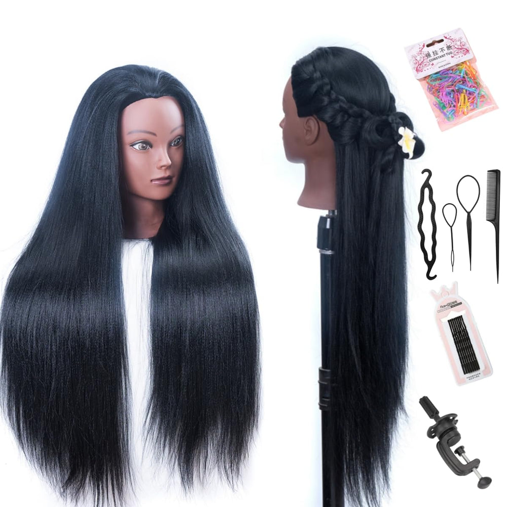YANZIJF YK26 multicolor hair head for practice and creative styling sessions.