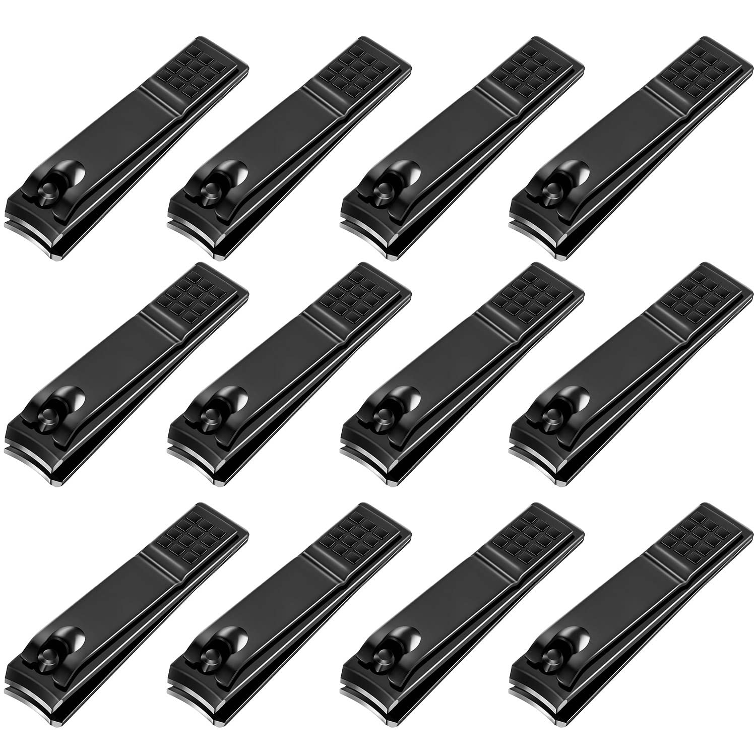 Yaomiao 12-piece nail clipper set with black case for organized grooming.