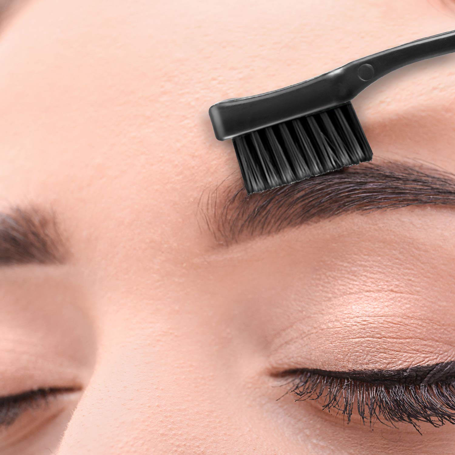 Yaomiao edge brush size around 7x0.9x0.4 inches fits in travel kits.
