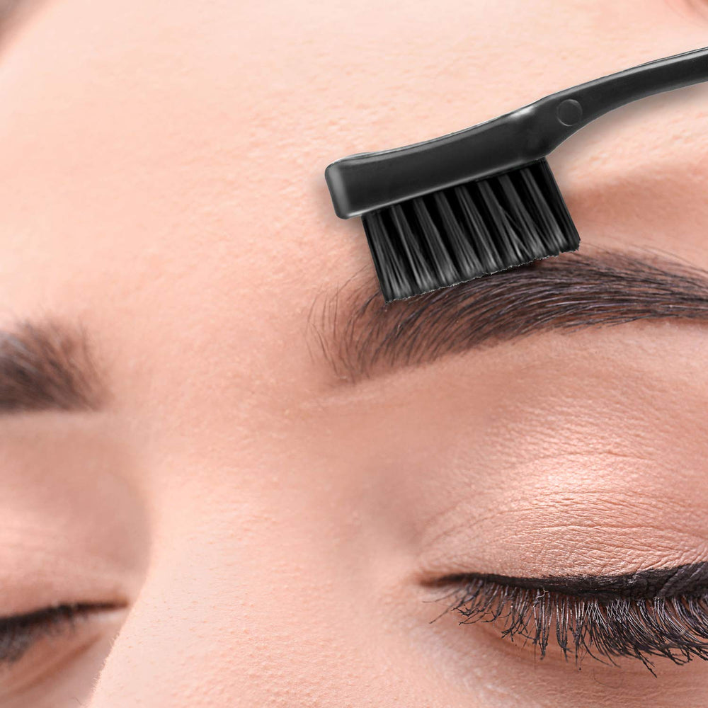 Yaomiao edge brush size around 7x0.9x0.4 inches fits in travel kits.