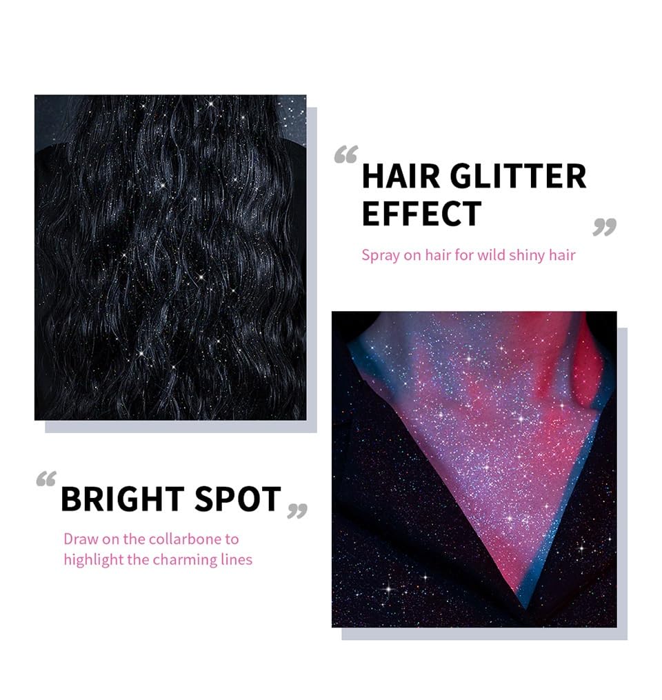 Yaper bottle-shake reminder ensures controlled glitter dispersion.