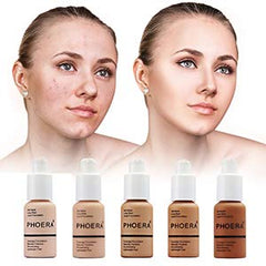 Yaper Phoera Foundation 104 Buff Beige swatch highlights warm beige shade