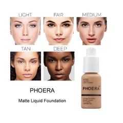Yaper Phoera Foundation 102 Nude swatch shows natural skin-like finish