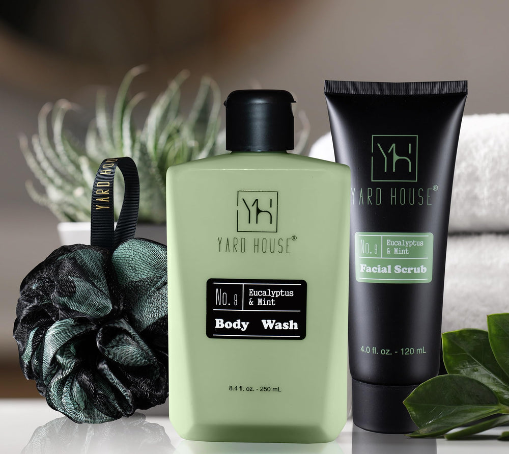 Yard House body lotion hydrating skin with eucalyptus mint scent