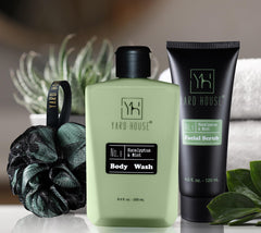 Yard House body lotion hydrating skin with eucalyptus mint scent