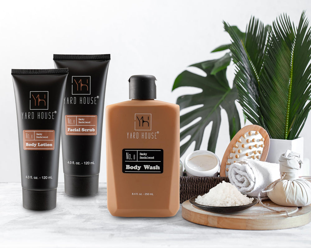 Yard House luxury mens gift set leather bag showcased for elegant grooming storage
