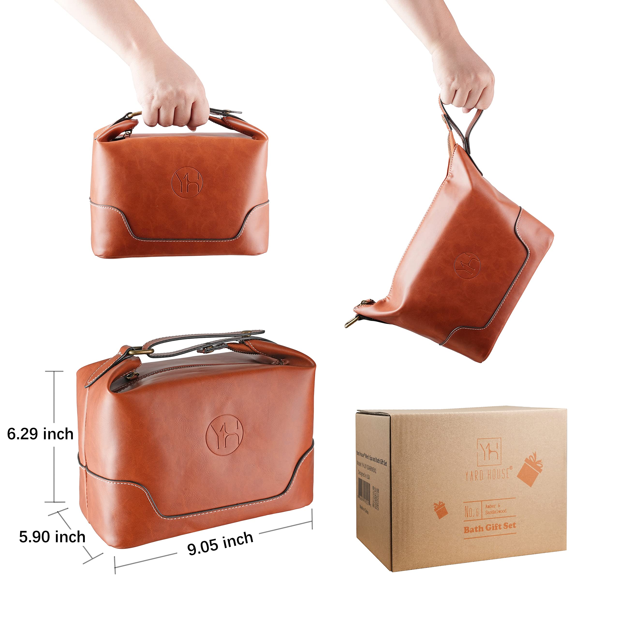 Yard House Sandalwood Amber Dopp Bag stores on-the-go essentials with durable organization.