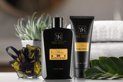 Yard House Sandalwood Amber Facial Scrub exfoliates gently for smoother skin.
