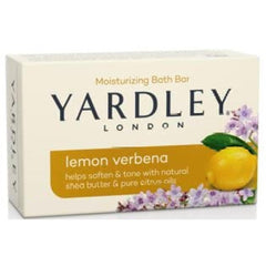 Citrus oils in Yardley Lemon Verbena bar offering refreshing fragrance