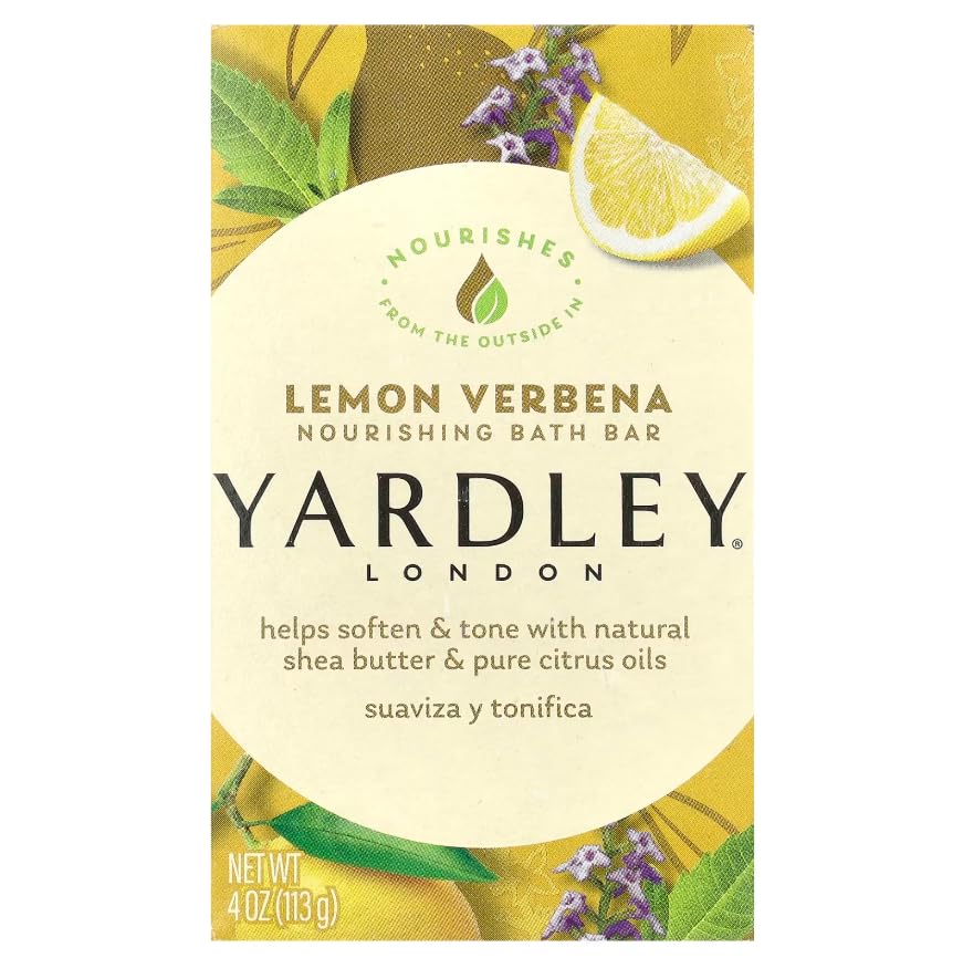 In-use Yardley Lemon Verbena bar producing luxurious lather